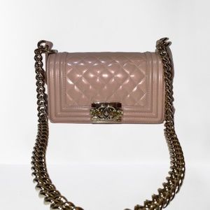 Chanel pink small boy bag